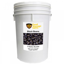 Organic Black Turtle Beans, Dehydrated - 35 lb - 5 gal bucket